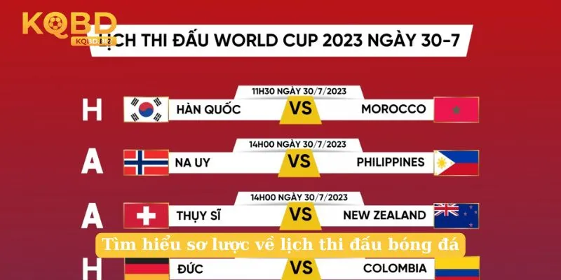 Tìm hiểu sơ lược về lịch thi đấu bóng đá